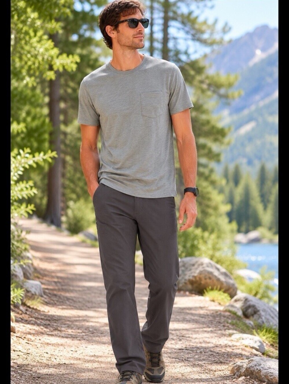 prAna Stretch Zion Slim Pant II Mens 40x30 Dark Iron Hiking Cargo NWT $95